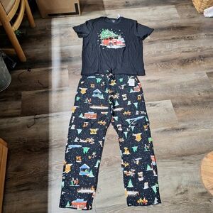 Old Navy Iconic "Jingle Jammies" Men's 2 Piece Set, Large RN#54023, NWT